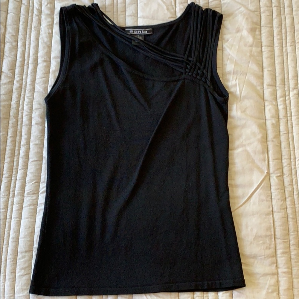 Strappy black tank top small